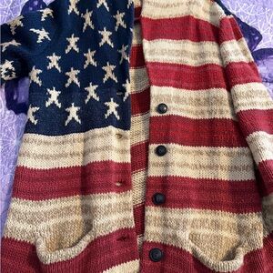Polo by Ralph Lauren Stars & Stripes Knit Cardigan in Red, Cream & Navy
